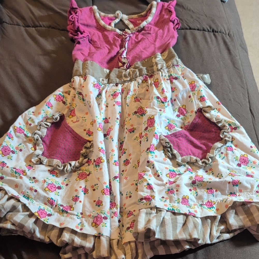 Mustard Pie Pink and Cream Floral Dress